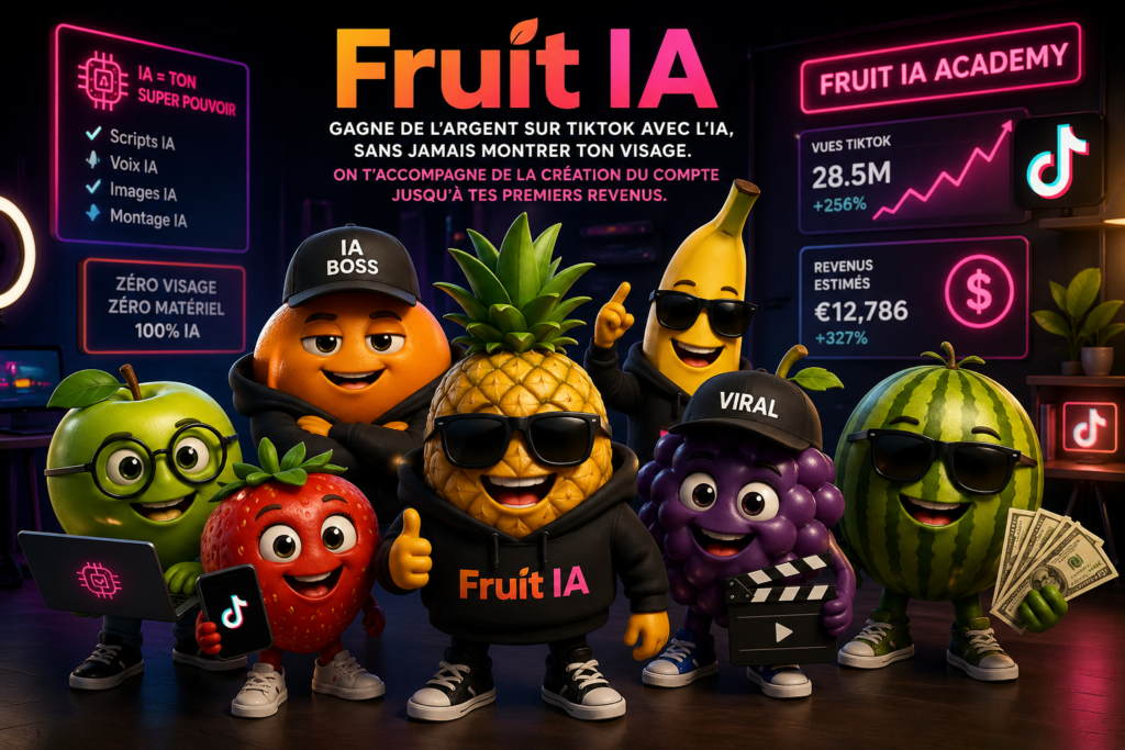 Fruit IA – Crée du contenu viral sans montrer ton visage grâce à l’intelligence artificielle